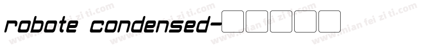 robote condensed字体转换